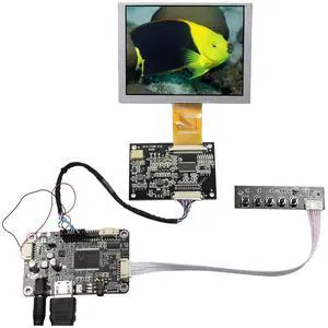 VSDISPLAY 5" ZJ050NA-08C 5 inch 640X480 LCD Screen Work with LCD Controller Driver Board VS-N5V3.1 AT050TN22 Replacement Screen
