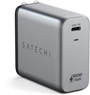 Satechi 100W USB C PD Wall Charger Block  Powerful GaN Tech  Compatible with MacBook Pro/Air M1 M2 M3, 2021 iPad Pro M1, iPhone 16 Pro Max/16 Pro/16/16 Plus
