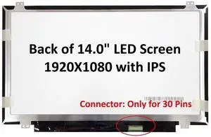 Generic New 14.0 inch IPS FHD (1080P) Laptop LED LCD Replacement Screen/Panel Compatible with B140HAN02.1/ B140HAN02.4