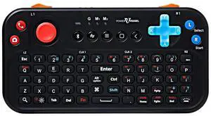 FUNDIAN Bluetooth Pocket Keyboard with Jog Mouse and Audio, Black, Remote Wireless Controller Compatible with Smartphone, Laptop, Tablet, Nvidia Shield TV, Xiaomi TV Stick, Mi Box, Fire TV
