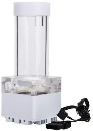 800L/H 8W 7V Water Cooling Pump with 4 Meters Pump Head & LED Power Indicator G1/4 Thread Fast Heat Dissipation CPU Cooling System (17cm White)