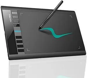XPPen Star03 V2 Drawing Tablet Graphics Drawing Pen Tablet with 8192 Levels Pen Pressure Battery-Free Stylus Passive Pen Signature Board with 8 Hot Keys (Black)