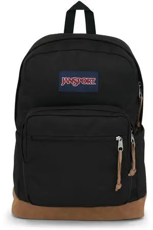 JanSport Right Pack Backpack - Durable Daypack with Padded 15" Laptop Sleeve, Spacious Main Compartment & Integrated Water Bottle Pocket - Black