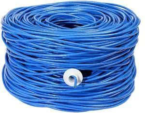 Premiertek 1000Ft Cat6 23AWG Riser UTP Solid 4-Pairs Network Ethernet LAN Cable Bulk Blue (CAT6-CCA-1KFT-BL)