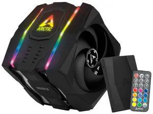 ARCTIC Freezer 50 (incl. A-RGB Controller) - Multi Compatible Dual Tower CPU Fan with A-RGB, CPU Air Cooler for AMD and Intel, Two Pressure-Optimised Fans, 6 Heatpipes, Incl. MX-4 Thermal Paste
