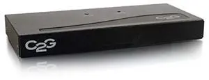 C2G 29551 4-Port VGA (UXGA) Monitor Splitter/Extender, TAA Compliant, Black - TAA Compliant