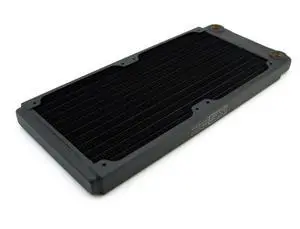 XSPC TX240 Ultra Thin Radiator, 120mm x 2, Dual Fan, Black