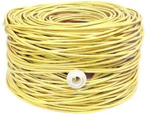 Premiertek 1000Ft Cat6 23AWG UTP Solid 4-Pairs Network Ethernet LAN Cable Bulk Yellow (CAT6-CCA-1KFT-Y)