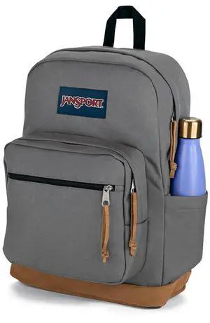 JanSport Right Pack Backpack - Durable Daypack with Padded 15" Laptop Sleeve, Spacious Main Compartment & Integrated Water Bottle Pocket - Graphite Grey
