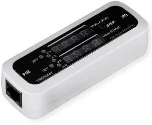 TRENDnet Inline PoE Tester, TC-NTP1, Tests 4PPoE, PoE+, PoE & Passive PoE Technology, Wattage, Voltage, Amperage, Polarity, LED Display, Battery-Free, Troubleshoot PoE Issues, IEEE 802.3af/at/bt TRENDnet Inline PoE Tester, TC-NTP1, Tests 4PPoE, PoE+, PoE & Passive PoE Technology, Wattage, Voltage, Amperage, Polarity, LED Display, Battery-Free, Troubleshoot PoE Issues, IEEE 802.3af/at/bt