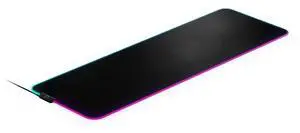 SteelSeries Gaming Mouse Pad 2 Zone RGB Illumination 9cm x 30cm x 0.4cm QcK Prism Cloth XL Black