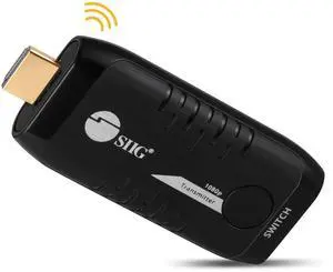 SIIG 1080p Wireless HDMI Extender - Transmitter Unit for HDMI Extender Kit to Support 10 HDMI Displays - (CE-H24E11-S1)