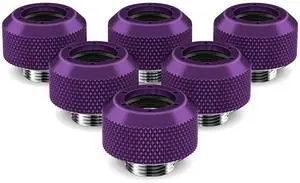 PrimoChill 1/2in. Rigid RevolverSX Series Fitting - 6 Pack - Candy Purple
