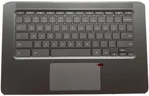 wzqrps Replacement Laptop Upper Case Palmrest Keyboard Touchpad Assembly Part for HP CB14G5 Chromebook 14 G5 L14354-001 L14355-001 Gray