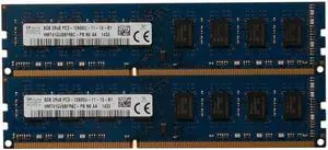 Hynix Original 16GB kit (2 x 8GB), 240-pin DIMM,Unbuffered, Non ECC, DDR3 PC3-12800 Desktop Memory Module