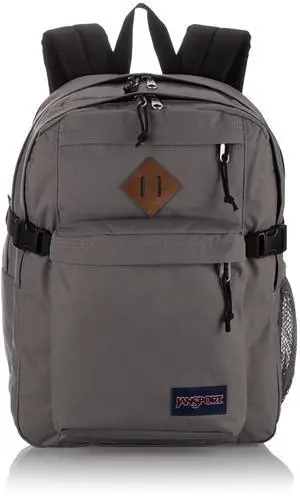 JanSport Main Campus Backpack - Travel or Work backpack w 15-Inch Laptop Sleeve and Dual Water Bottle Pockets, Graphite Grey