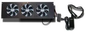 Coolerguys Pre-Set Thermal Controlled Cooling Kits for Cabinets, AV, and Components (Triple 120mm, Thermal Plastic)