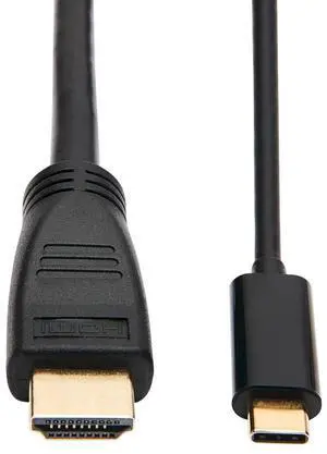 Tripp Lite USB C to HDMI Cable Adapter (M/Thunderbolt 3 HDMI Cable Adapter, Gen 1, Converter In Middle of Cable, 4K HDMI @ 60 Hz, 4: Black, 10 ft. (U444-010-H4K6BM)