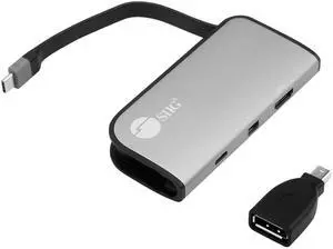 SIIG USB-C to Mini DisplayPort & HDMI VXP Adapter with PD 3.0, 100W PD, Combine Two Monitor to One 3840x1080 Video Wall, Compatible with Windows/Mac, DP Alt Mode Required (CB-TC0H11-S1)