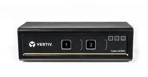 Vertiv Cybex Secure 4K UHD KVM 2-Port DVI-I DualHead EAL4+ NIAP TAA Compliant (SC920-001)
