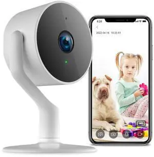 eco4life - Smart WiFi Indoor Home Security Pet Baby Monitor Camera with Phone App, Night Vision, Two-Way Audio, Motion Detection