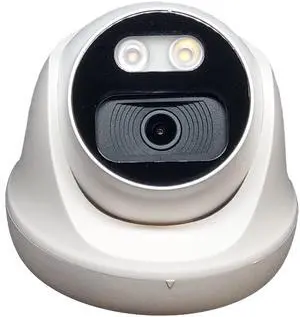 101AV Full-Color Under Night Vision Camera, 2MP CCTV Sercurity, Full HD 1080P 4-in-1(TVI/HD-CVI/HD-AHD/CVBS), 2.8mm Fixed Dome Camera, Indoor/Outdoor Camera, IP67 Weatherproof, White