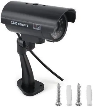 Othmro Fake Security Camera Plastic Dummy Camera CCTV Battery Powered Surveillance System for Home Outdoor Indoor Protect Your Homes,Retail Shops and Business Black 4Pcs