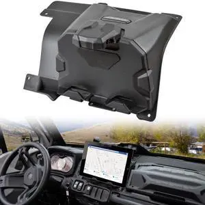 LDETXY Electronic Device Holder with Storage Box for Can Am Defender, Phone Ipad Tablet GPS Holder Mounts Organizer Tray for Can-Am Defender HD5 HD8 HD10 MAX 2016-2023 Accessories