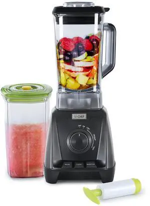 COMMERCIAL CHEF 1200 Watt High Power Blender, 50.7 oz, Black