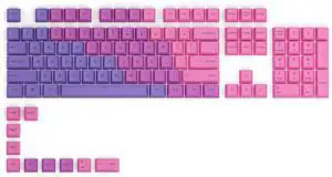 GPBT Dye Sublimated Keycaps (Nebula) - Thick PBT Plastic 114 Keycap Set for 100% Full Size, 85% 80% TKL, 60% Compact, 75% Mechanical Keyboards