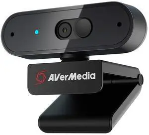 AVerMedia PW310P Webcam - Full 1080p 30fps HD Camera with Autofocus and Dual Stereo Microphones, Work from Home, Remote Learning - NDAA Compliant