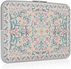 iCasso Laptop Sleeve 13 inch for MacBook Air 13-13.6 inch, Cute Laptop case for MacBook Pro 13 inch, Slim Protective Travel Carrying Case for MacBook Pro 14 inch, Computer Mats for Desktop,Pink Floral