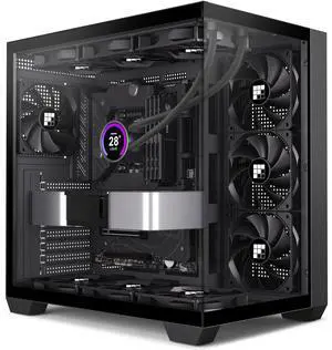 FOIFKIN F300 (2025) PC Case - Pre-Installed 4 No RGB Fan, ATX Mid-Tower Gaming PC Case, 270° Panoramic Glass with Type-C, FOIFKIN (Black)