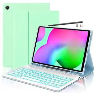 HAASHADA Keyboard Case for Samsung Galaxy Tab S6 Lite 10.4" 2024 2022/2020(SM-P610/P613/P615/P619), Backlit Keyboard Case Detachable Slim Stand Cover S Pen Holder (Green) HAASHADA Keyboard Case for Samsung Galaxy Tab S6 Lite 10.4" 2024 2022/2020(SM-P610/P613/P615/P619), Backlit Keyboard Case Detachable Slim Stand Cover S Pen Holder (Green)