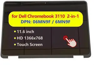 Replacement for Dell Chromebook 11 3110 2in1 30Pin Laptop Touchscreen Display LCD Touchscreen Module Digitizer Assembly with Bezel 06MN9F 078GNG 0JCGNV 0KY8GR 0X1M23 03NM8D