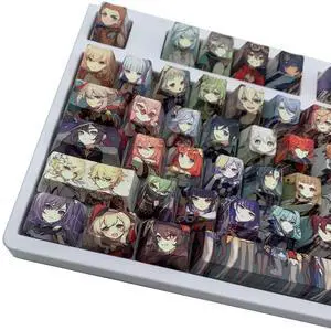 Hokeyio 108 Keys Genshin Impact Collection Many Character PBT DYE SUB Keycaps Set for ANSI 61 87 104 108 Keys Mechanical Keyboard OEM Profile Only KeyCaps
