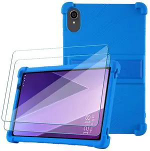 Kebiory for Vortex T10M Vortex T10M Pro+ Tablet Case+2Pcs Screen Protector Kids Friendly Case with Stand for TECLAST P26T P25T/Baken D10A/Maxsignage EP103A/ApoloSign ELC-EP103A-1 (Blue+2Pcs)