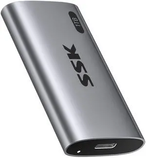 SSK 1TB SSD External Hard Drive, Portable SSD Up to 550MB/s Fast Solid State Drives, External Drive USB 3.2 Gen2 for iPhone 15/Pro, Windows, Mac, Android with LED Light, Trim, Smart Supported