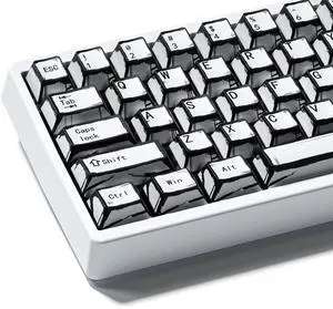 GMKWTL XVX White PBT Keycaps, Cherry Profile Keycap Set, Dye Sublimation Graffiti Keyboard Keycaps Suitable for 60% 65% 75% 80% 100% MX Switches Mechanical Keyboard