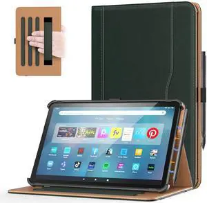 OKP for Amazon Tablet 11 Case (13th Generation, 2023 Release), [Multi-Angle] Stand Cover with Pocket Auto Wake/Sleep, PU Leather Case for Amazon Tablet 11 (Dark Green)