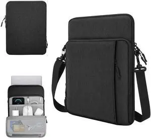 TiMOVO 13.3-14 Inch Laptop Sleeve Carrying Bag with Pockets for iPad Air 13 Inch 2024,iPad Pro 13 Inch 2024,MacBook Air 2022-2018,MacBook Pro M2/M2/M1 Pro/M1 Max,Galaxy Tab S9+/S8+ 12.4",Black