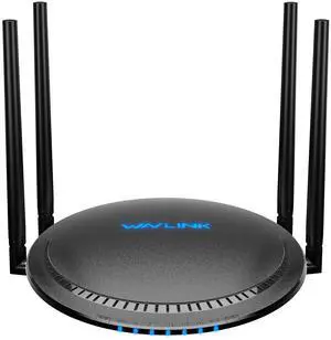 WAVLINK 2025 AC1200 Dual Band WiFi Router, 1200Mbps High-Speed Wireless Internet, 4 Gigabit Ports, USB 3.0, Touchlink Technology, WPA3 Security, Parental Control, Supports Up to 128 Devices