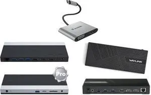 WAVLINK 4K USB-C Docking Station with 100W Power Delivery, Triple Display with Dual HDMI, Displayport, USB 3.0, Ethernet, Micro SD/SD Card Reader, Audio Mic Jack, Universal Dock for Windows & Mac