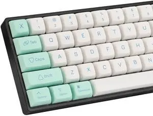 Guffercty kred 137 Keys XDA Profile keycaps 75 Percent Cute Ice Mint PBT Keyboard Caps for Mechanical Keyboard (Ice Mint)