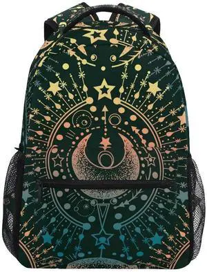 ALAZA Moon & Star Alchemy Magical Large Backpack Personalized Laptop iPad Tablet Travel School Bag with Multiple Pockets