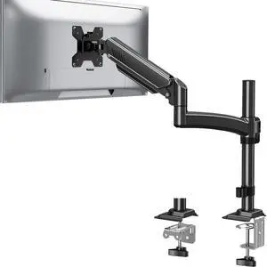 ErgoFocus Single Monitor Mount Holds Max 22lbs, 13-32 inch Monitor Desk Mount, Height Adjustable Tall Monitors Arm, Monitors Stand with Tilt Swivel Rotation, VESA 75 100mm, Black, Freelift