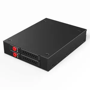 READYXIO SATA HDD & SSD Hot Swap Cage, 2 Bay 2.5 SATA HDD Mobile Rack for 3.5 Drive Bay