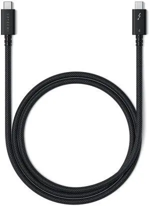 Satechi USB C Thunderbolt 4 (3.2ft/1m), USBC to USB-C Cable, Supports 8K Display, 40Gbps Data Transfer, 240W PD Charging, for iPhone 15 Pro, MacBooks, iPad Pro (Intel Thunderbolt Certified)
