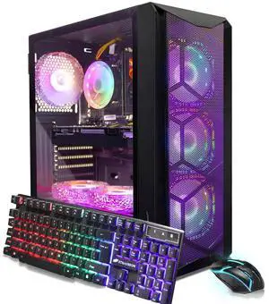 STGAubron Gaming PC Computer Desktop, Intel Core i7 8th Gen up to 4.1G, GeForce RTX 3050 6G, 16G DDR4, 512G SSD, WiFi 6, BT 5.2, RGB Fan x6, Windows 11 Home