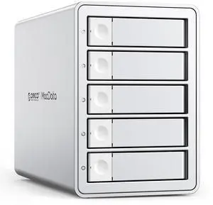 ORICO Daisy-Chain 5-Bay Hard Drive Enclosure USB 3.2 Gen 2 Aluminum Das Enclosure Support 22TB and Expansion Max Up to 330TB for 3.5-inchs HDD -9958C3